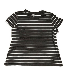 𝅺SIZE XXL time and true grey and white striped T-shirt